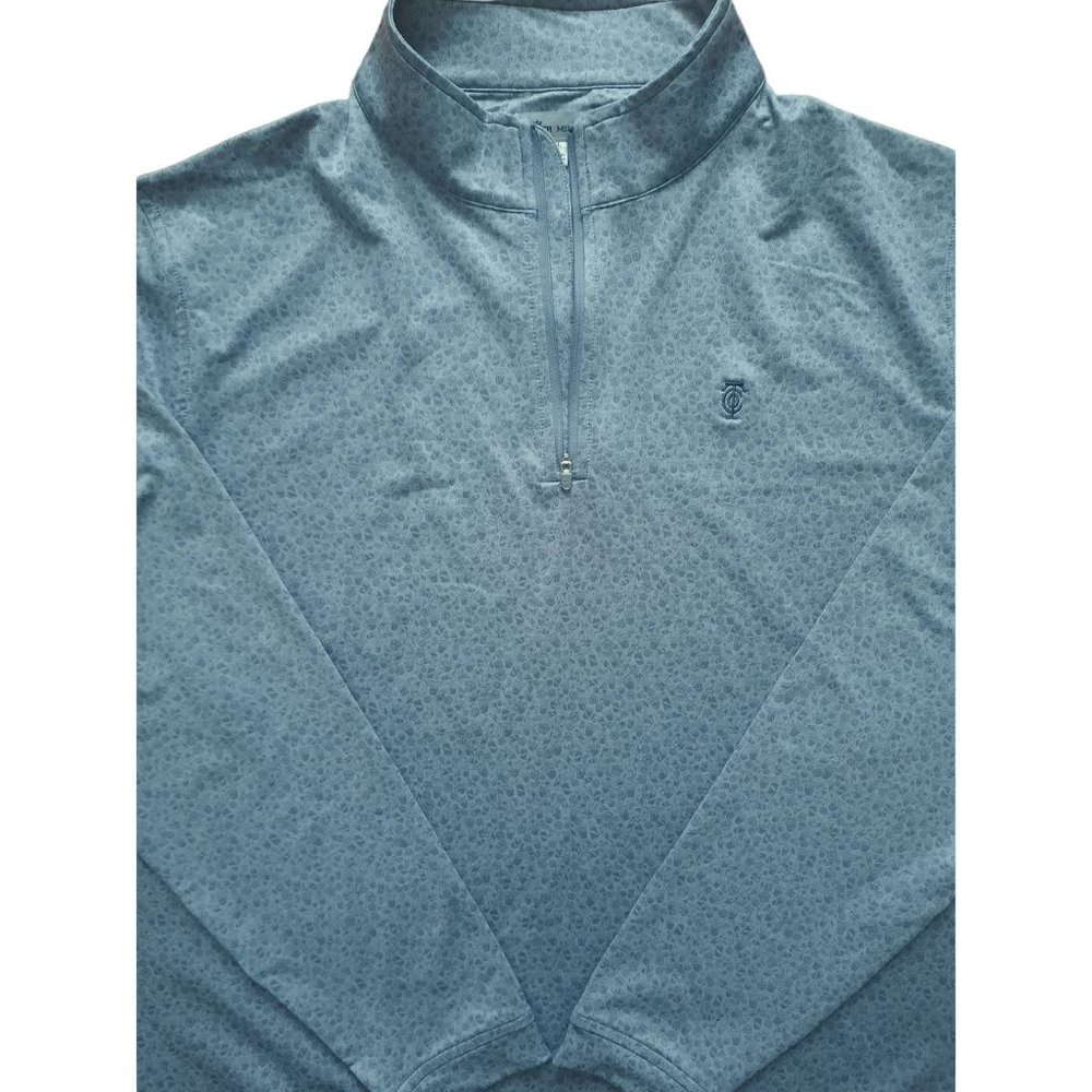 Peter Millar Quarter Zip Pullover Gray Unique Cocktail Print Gray Size XL (P110)
